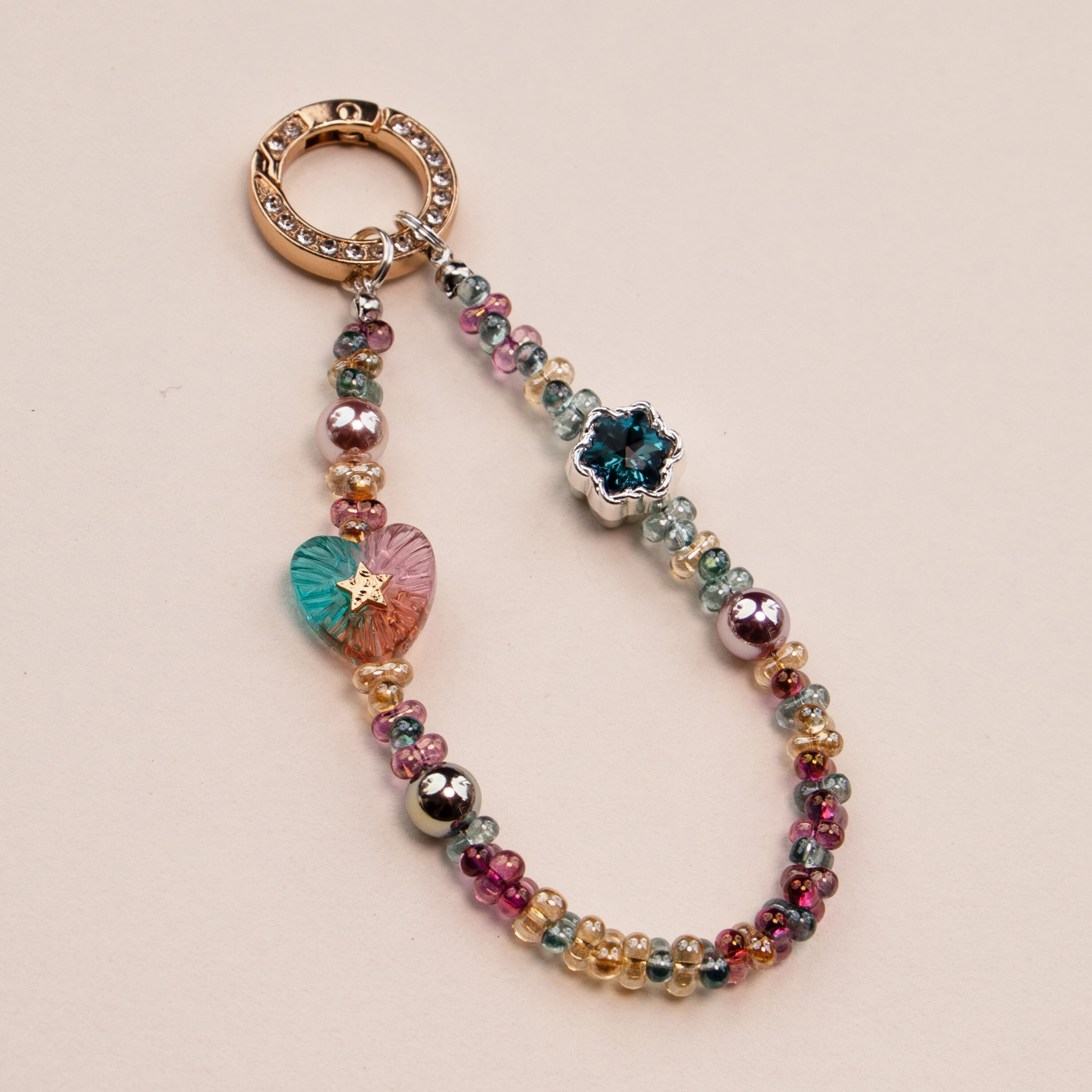 Daydream Heart Beaded Phone Charm